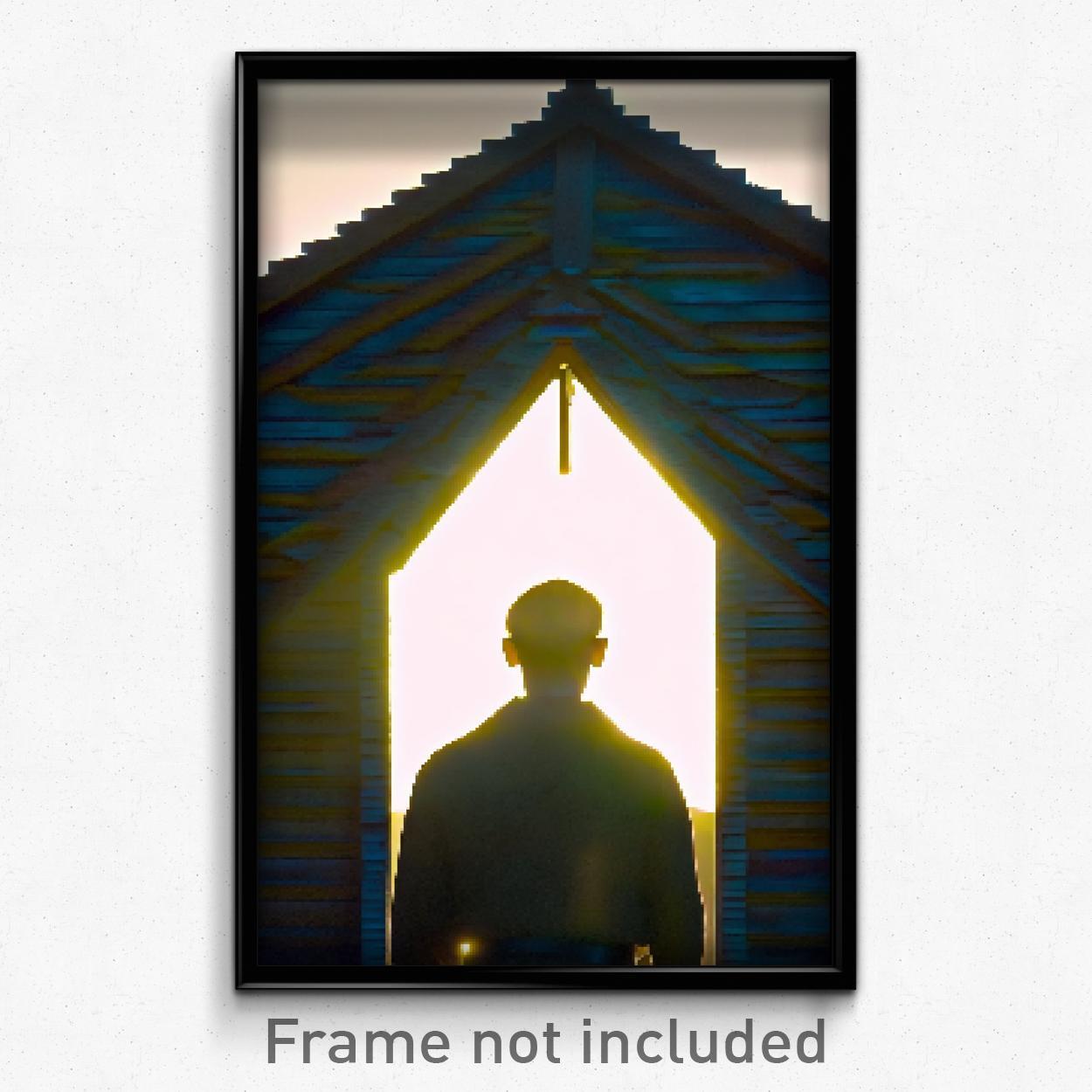 Pixel Art Poster - Acidic Gable (8 Bit Psychedelic Trippy Video Game Print)