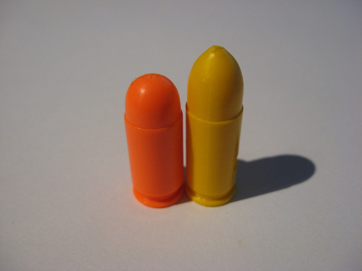 SAF-T-TRAINERS 10mm Plastic Dummy Rounds – 6 Pack – Dry Fire Snap Caps – USA Made