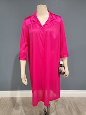VANITY FAIR Vintage NWT Pink Button Down Nightgown S