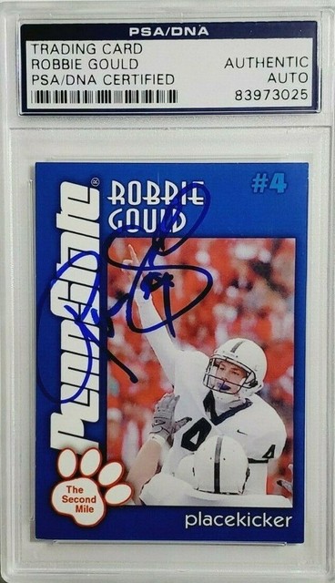 2003 Penn State Robbie Gould signiert College Rookie Karte Autogramm RC Auto PSA