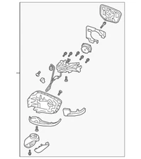 Genuine Mitsubishi Mirror Assembly Door Right-Hand 96301W750P