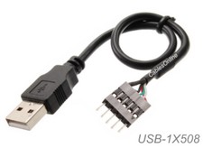 8-inch USB 2.0 A-Male to 1x5 5-Pin IDC Motherboard Connector Adapter Cable