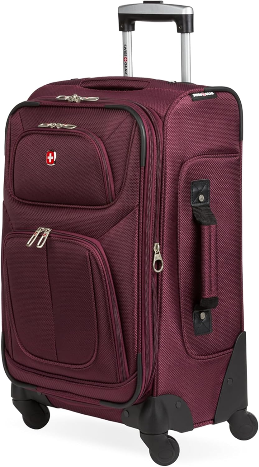 Sion Softside Expandable Luggage, Merlot, Carry-On 21-Inch