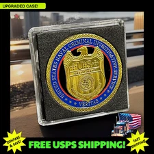 US NAVY NCIS Challenge Coin CRIMINAL INVESTIGATION SERVICE NCIS 2X2 CASE INC!