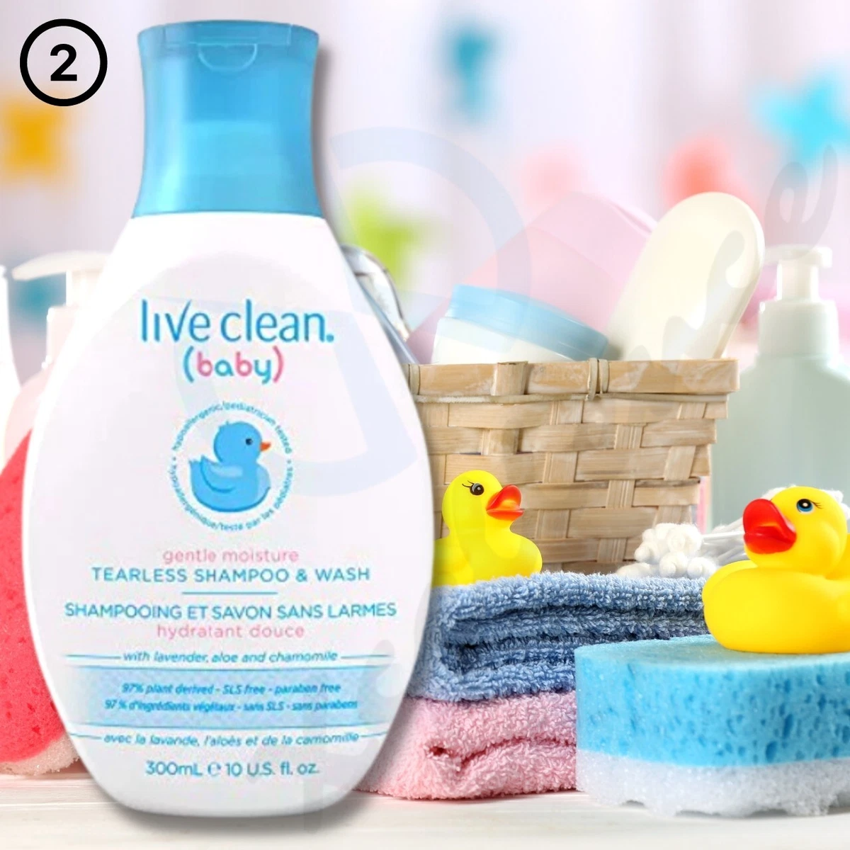 Live clean tearless baby shampoo hotsell & wash