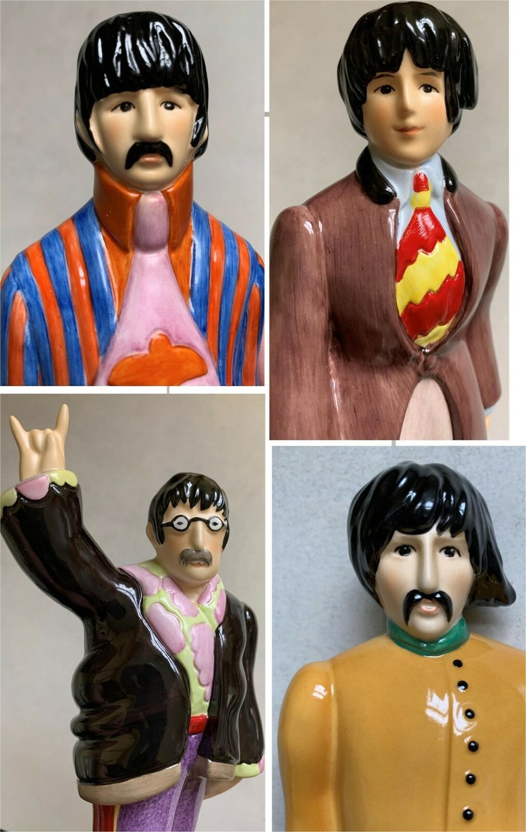 2006 Goebel Yellow Submarine Beatles Porcelain Figurines Set 4