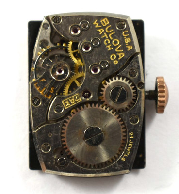 Vintage Bulova Manual Wind 21J 7AK Wrist Watch Movement lot.fa