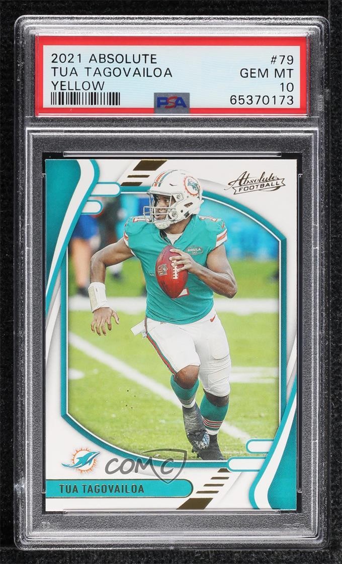 2021 Panini PANINI ABSOLUTE YELLOW #79 Tua Tagovailoa front