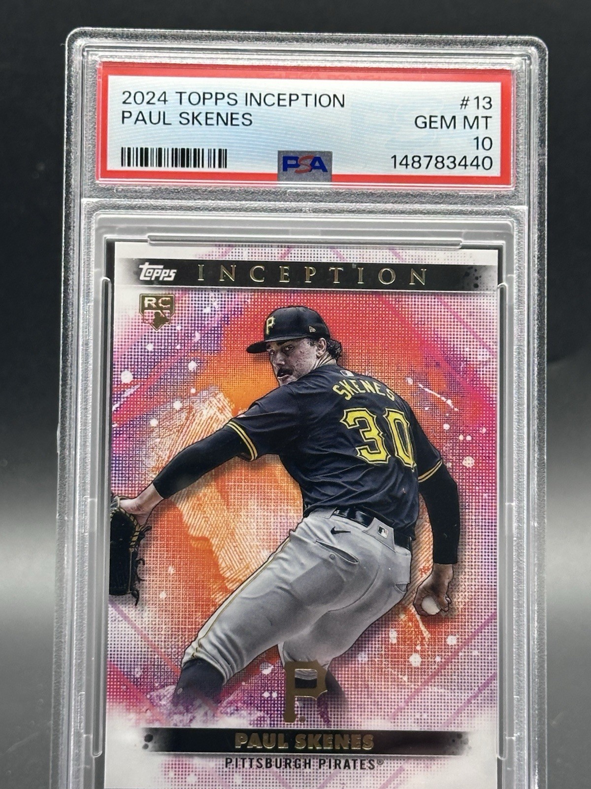 2024 Topps Inception Paul Skenes Pittsburgh Pirates RC PSA 10 EV view 1