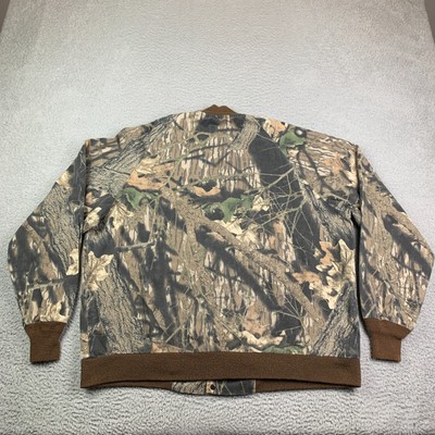 Vintage Mossy Oak Jacket Mens XL Foliage Breakup Bomber Camo