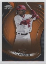 2022 Topps Chrome Black Orange Refractor 22/25 CJ Abrams #74 7c5