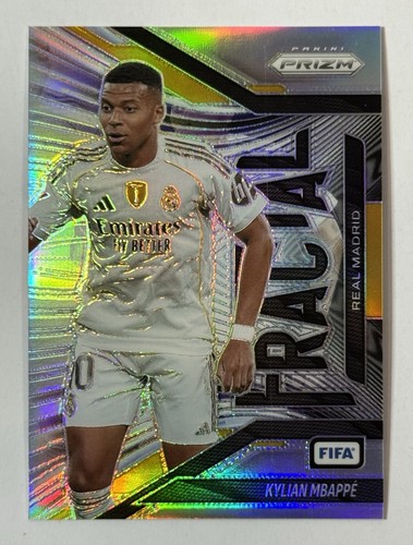 Kylian Mbappe 2025-26 Panini Prizm Fifa Silver Fractal Prizm
