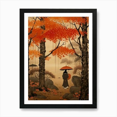 Saisonale Veränderungen japanischer Stil krank gerahmtes Wandbild Poster Leinwanddruck Bild