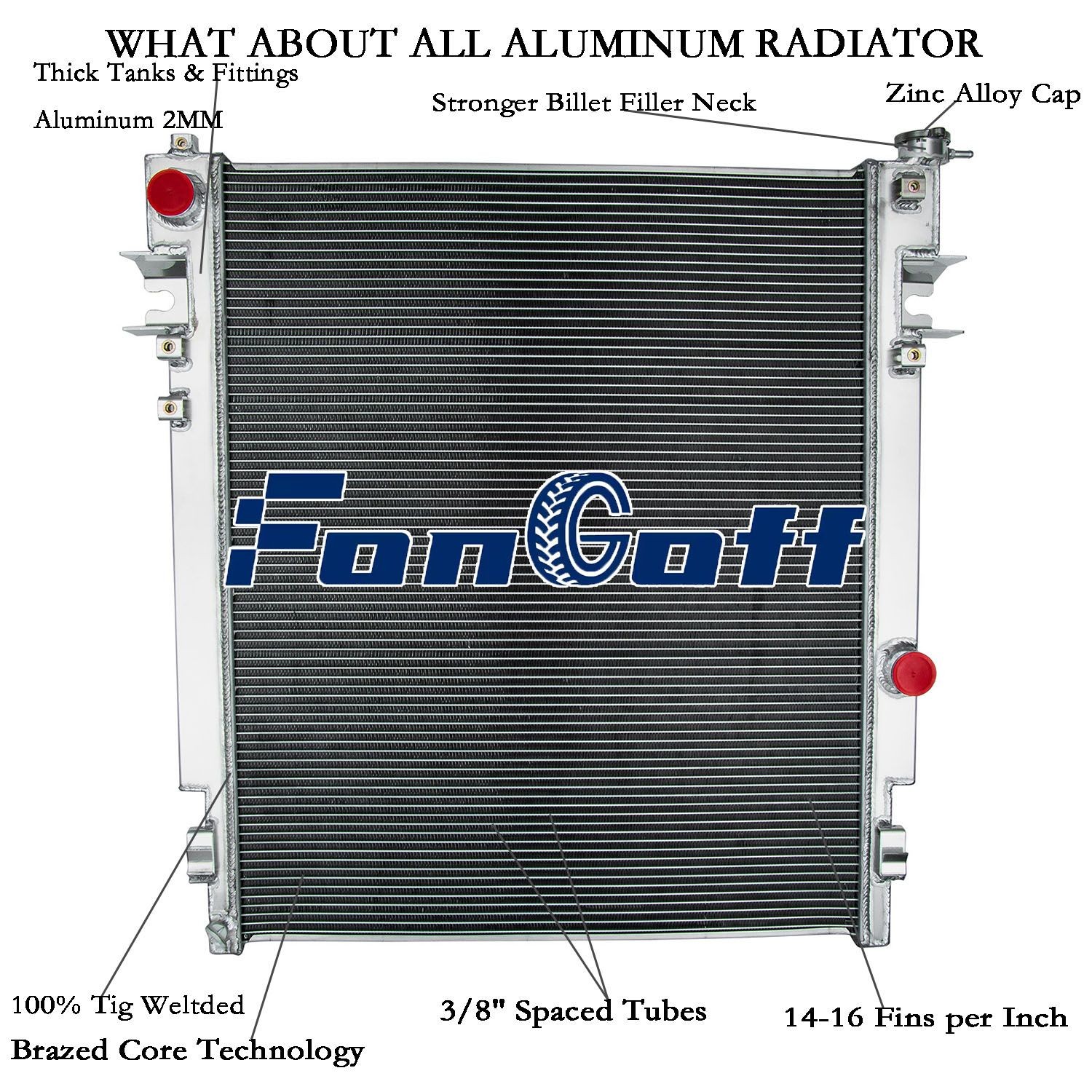 4Rows Radiator For 2010-2012 Dodge Ram Cummins Diesel 6.7L 2500 3500 4500 MT