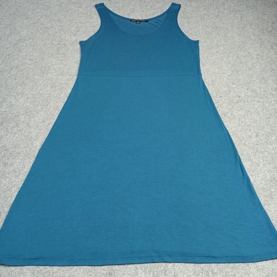 Gudrun Sjoden Damen Trägerkleid Größe M Blau Jersey Modal Elasthan Stretch