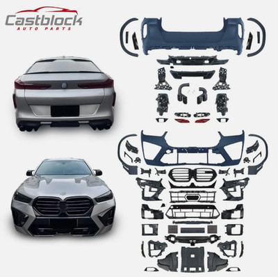FOR BMW X6 G06 2023 UPGRADE TO X6M LCI F96 2023+ FRONT REAR BUMPER WITH GRILLE