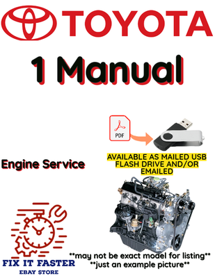 TOYOTA 1ZS ENGINE MANUAL SERVICE REPAIR SHOP PDF ON USB | eBay