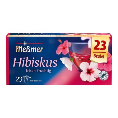 Meßmer Hibiscus Tea 23 Tea Bags   Vegan, Gluten-Free, Lactate-Free