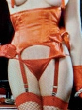 Leg Avenue 81260 Women's Satin Garter Waist Cincher red Medium