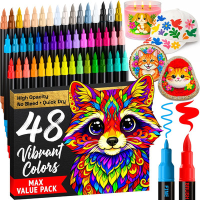Acrylmalstifte, Kunstset, Acrylfarbenmarker mit Doppelspitzen, Acryl Mar