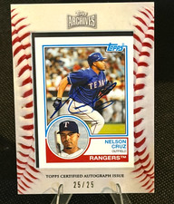 2012 Topps Archives - 1983 Mini Framed Autographs Nelson Cruz #83M-NC 25/25 (AU)