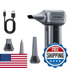 WOLFBOX Compressed Air Duster, 3-Speed Adjustable, Electric, Cordless MF 70