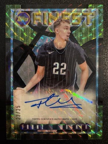 2023-24 Topps Finest Flashback Black Geometric Refractor /25 Franz Wagner Auto