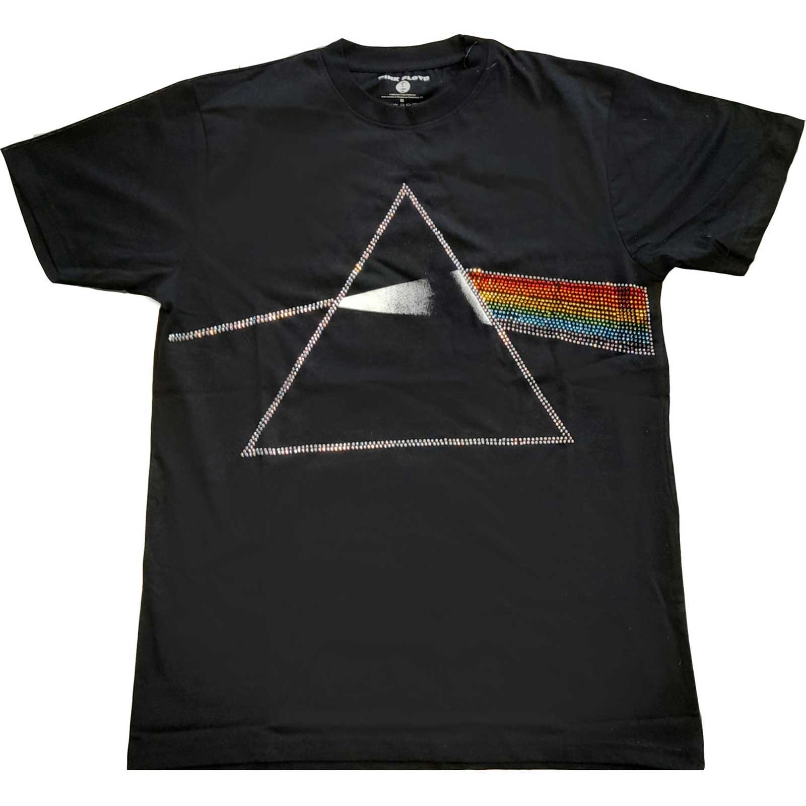 Pink Floyd 'Dark side of the Moon Diamante' Camiseta negra - ¡NUEVO Y OFICIAL!
