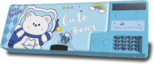 Pop up Multifunction Pencil Case for Boys and Girls with Calculator, Sharpener