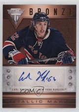 2012 Panini Rookie Anthology Titanium Metallic Marks Carl Hagelin #11 Auto 05u8