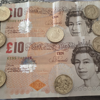 Bank of England £20 Ten Pounds Banknote Papiergeld Großbritannien und Münzen.