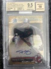 Triston McKenzie 2017 Bowman Chrome Gold Shimmer Refractor Auto /50 BGS 9.5/10