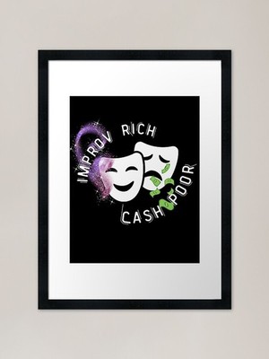 Improv Rich Cash Poor (alt) gerahmtes gerahmtes Wandbild Poster Leinwanddruck Bild