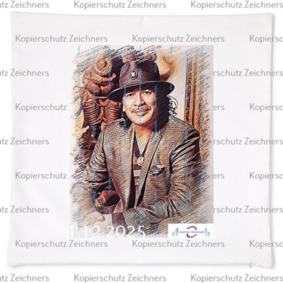 Carlos Santana--8153--Kissenbezug mit Druck