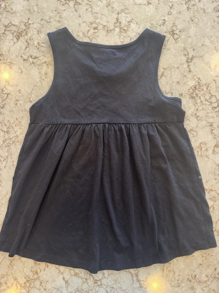 GAP Kids Tank Top Babydoll w/Sequins Girls Size M/8 Black - Image 2 of 4
