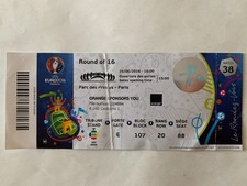 TICKET MATCH UEFA EURO 2016 WALES NORTHERN IRELAND - 8e FINALE PARC DES PRINCES