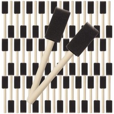 200 Pack 1 inch Foam Brush Bulk Foam Paint Brush Sponge Paint Brush with Wood...