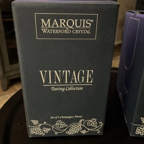 Marquis by Waterford Vintage Tasting Champagne Flutes Set of 4 – NIB