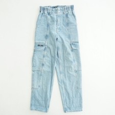 BDG Urban Outfitters Relaxed Skate Jean Denim Cargo Pants Light Blue Womens 27