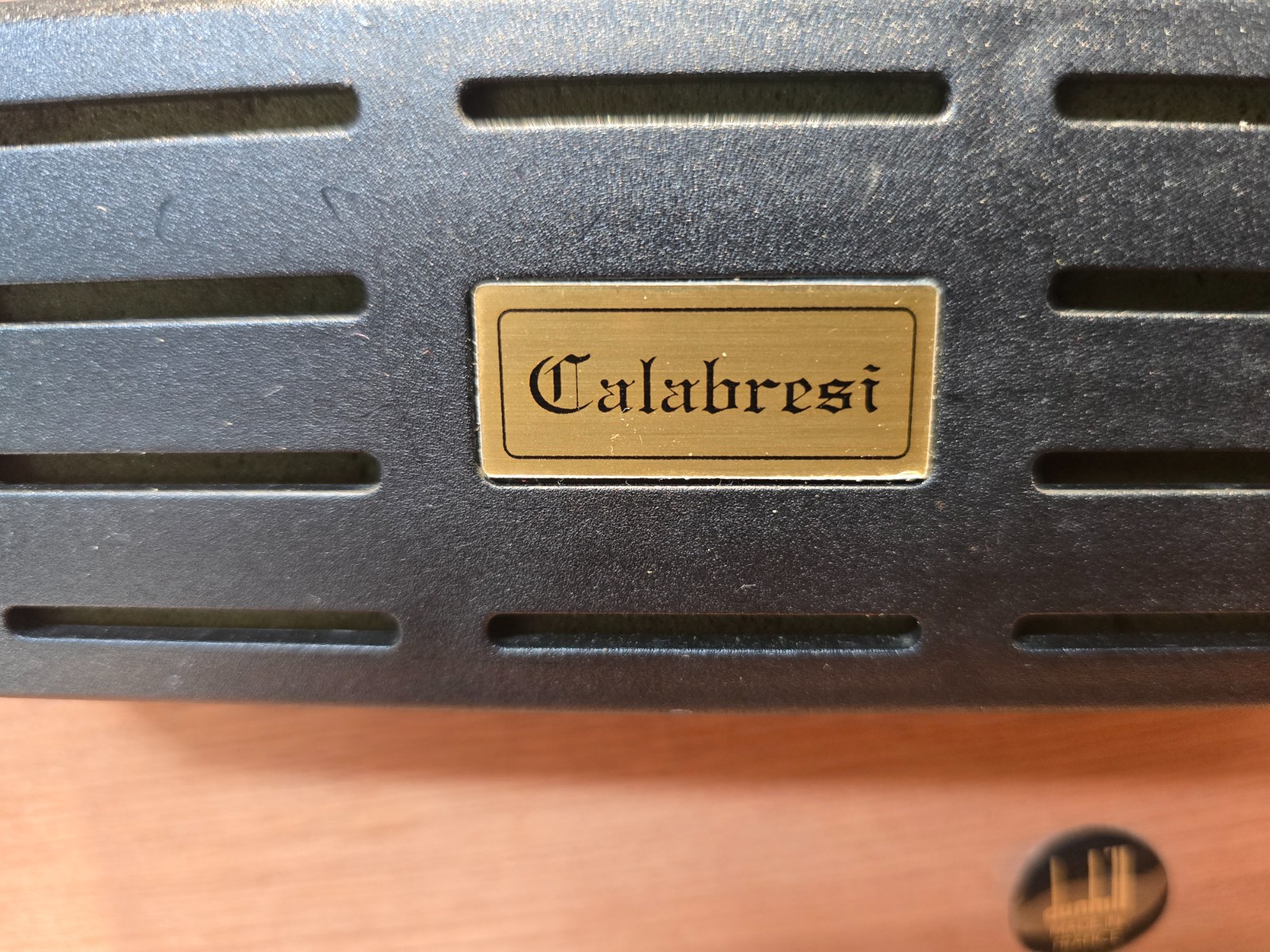 alfred dunhill lacquered marquetry inlaid mahogany Cigar Humidor France No Key