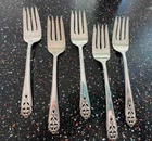 5 Queen's Lace by International Sterling Silver Salad Forks