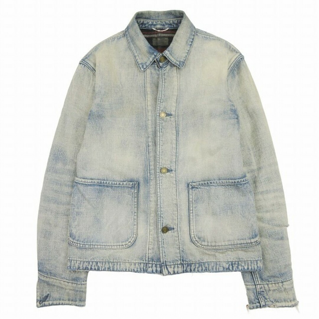 Giacca denim 20AW Saint Laurent Paris lavorazione vintage bordo 625282 usata ad42