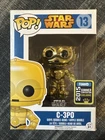 Funko Pop C-3PO Chrome Metallic 2015 Exclusive Star Wars Ships Free +Protector
