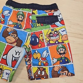 Super Mario Bros. Swimming Shorts Nintendo NES Gamer Games Luigi Toad Bowser