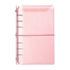 Clear A6 Binder Binder Cover, A6 Notebook Cover, Pink 1Pcs