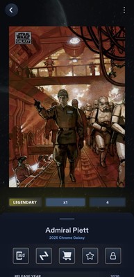 Star Wars Card Trader Galaxy 2025 Admiral Piett 99cc Legendary