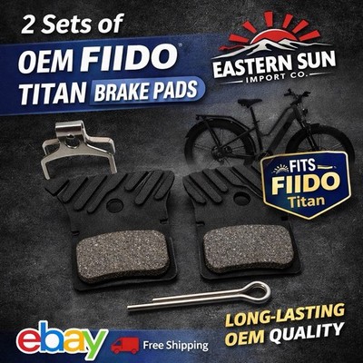 FIIDO Titan Bremsbeläge 2 Sätze vorne und hinten Erstausrüsterqualität inkl. Feder & Stift