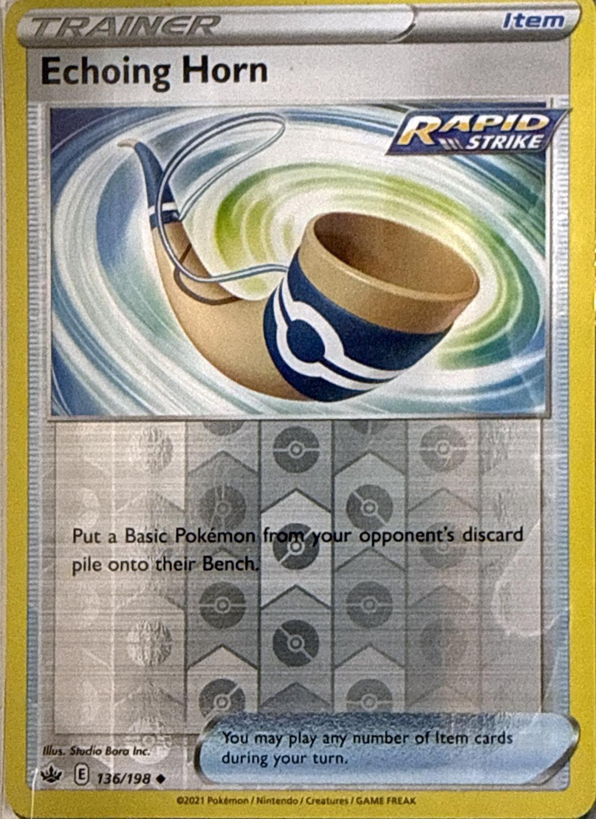 ECHOING HORN 136/198 UNCOMMON CHILLING REIGN POKEMON NM/M