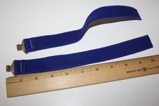 (2) Royal Blue Leg Guard Straps for Catchers Gear - Youth 10 1/2