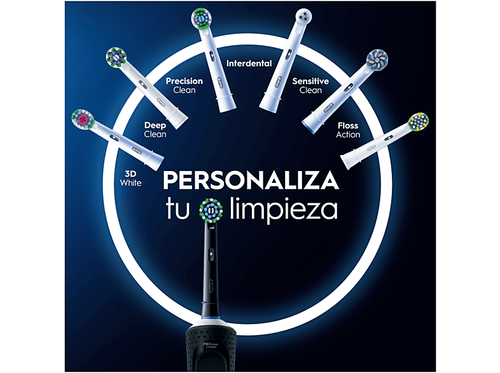Cepillo eléctrico - Oral-B Vitality Pro, Con 2 Cabezales, Negro - Imagen 6 de 12